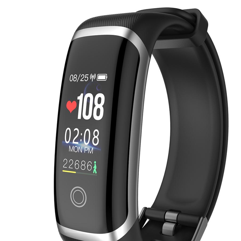 Lerbyee Sport Fitness Tracker M4 Smart Heart Rate Monitor Wristband Silver +