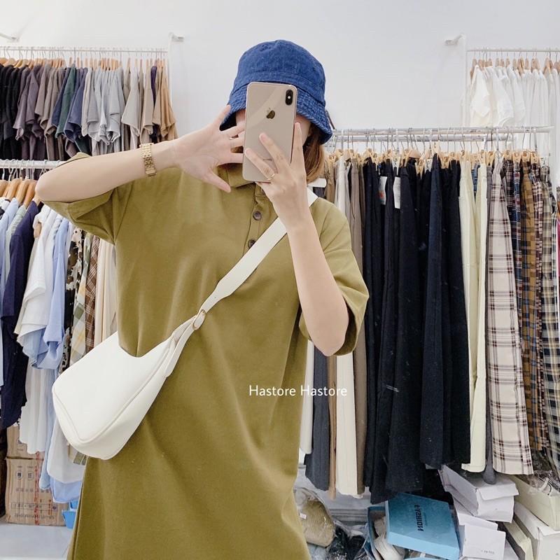 Đầm polo cài cúc chất thun mịn