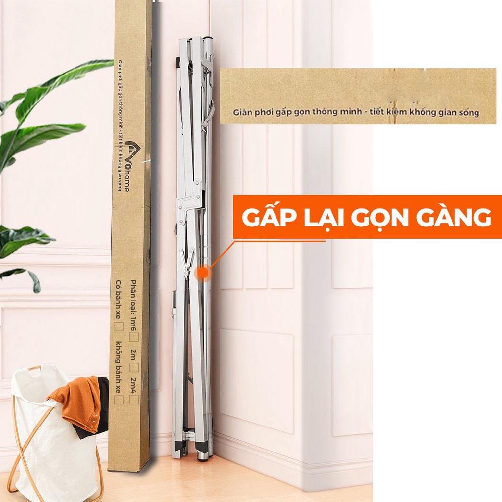 Sào phơi quần áo thông minh, cải tiến Bánh Xe, cây gấp gọn, giá giàn phơi có quà tặng móc chống bay