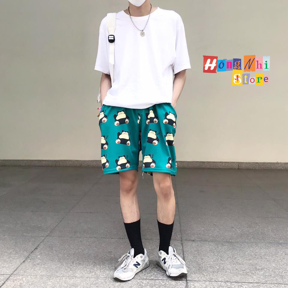 Quần Short Cartoon Unisex Hình Gấu - Quần Đùi Hoạt Hình Siêu Cute - MM