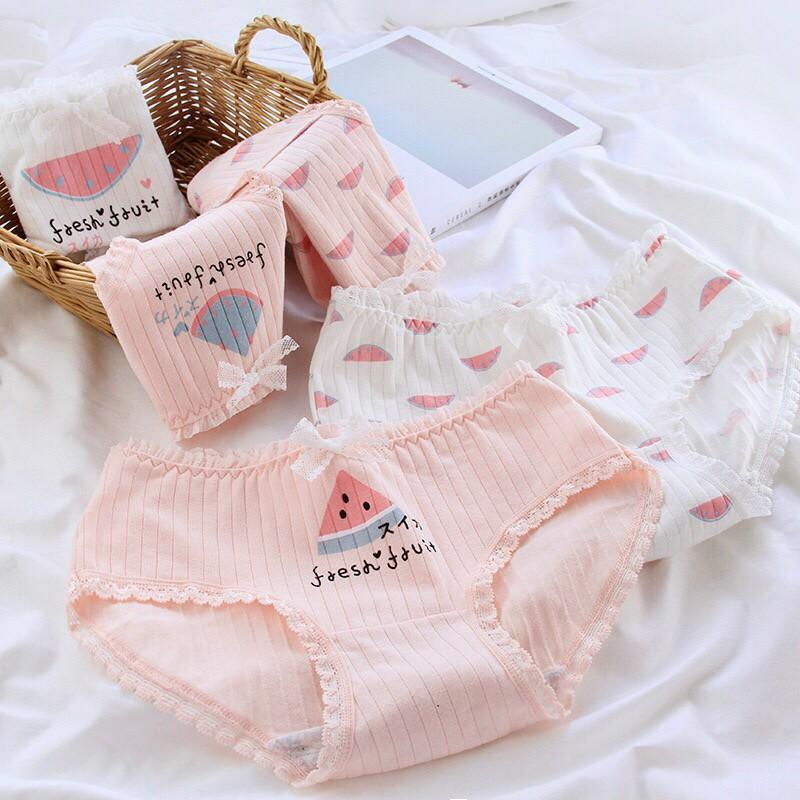 Quần Lót Cotton Co Dãn 4 Chiều Quả Dâu CuTe Siêu Đáng Yêu