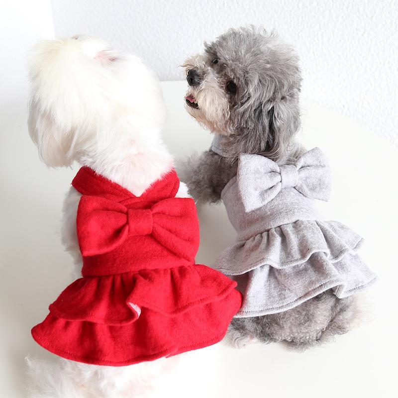 Cashmere suspenders skirt warm double dress dog clothes cat