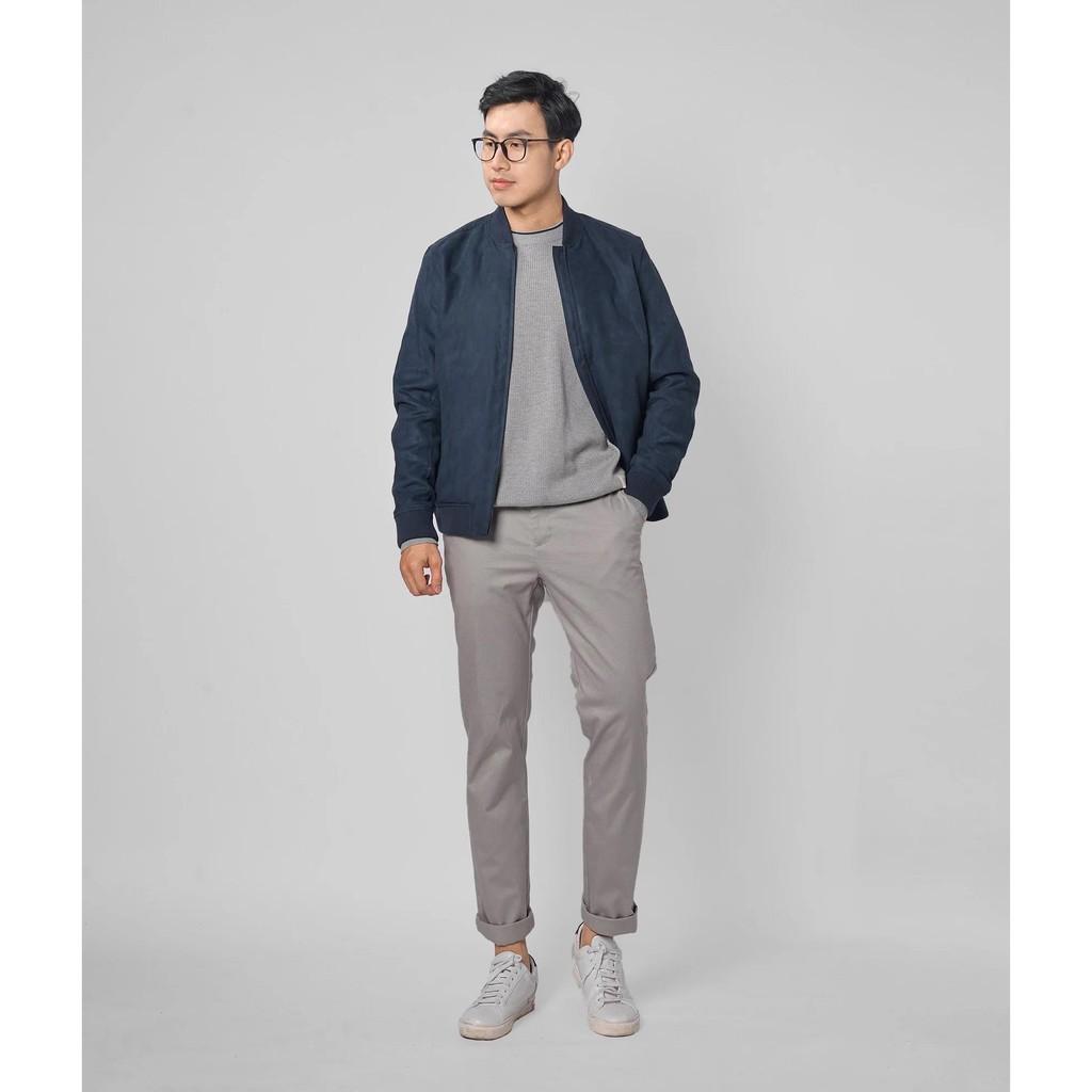 Áo khoác Bomber nam da lộn cao cấp - Áo khoác nam form regular - 10F20JAC018 shop LASTORE