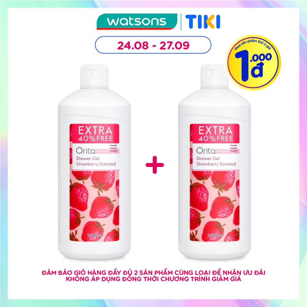 Gel Tắm Orita Strawberry Scented Shower Gel 1400ml