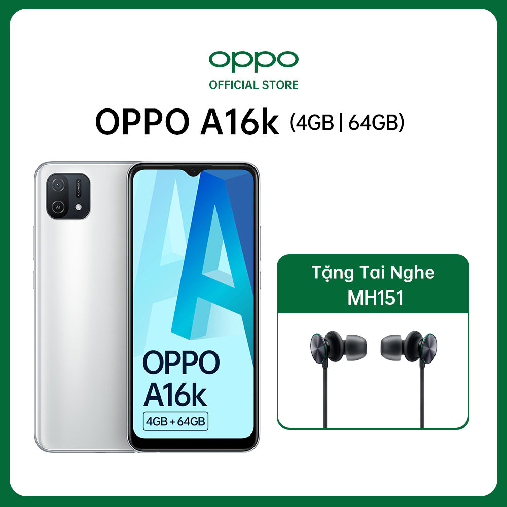 Điện Thoại Oppo A16k 4GB/64GB - Hàng Chính Hãng