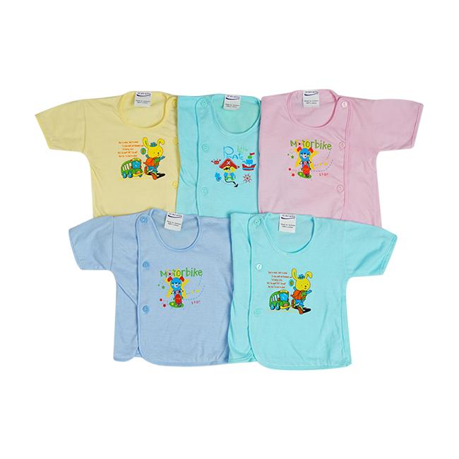Combo 5 Áo Sơ Sinh bác sĩ tay ngắn màu Cho Bé 2 - 12kg