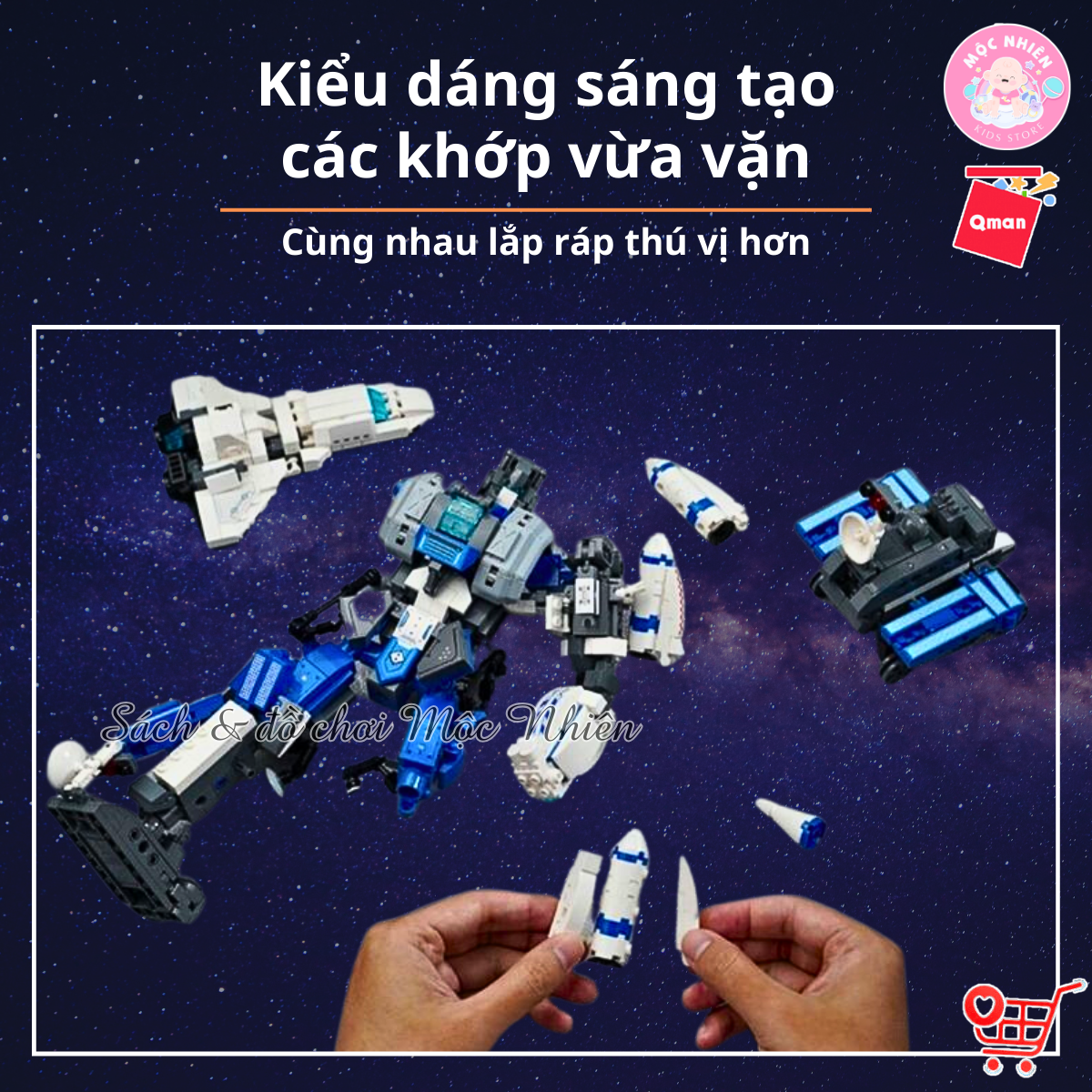 Đồ Chơi Xếp Hình, Lắp Ráp Qman 41312 - Đội Trưởng Biến Hình (1065 mảnh ghép)