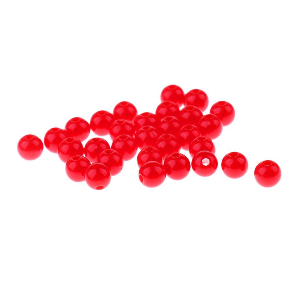 60pcs Lightweight Fishing Beads Lure Line Beads Fishing Tackle Rig 6mmTerminal Tackle