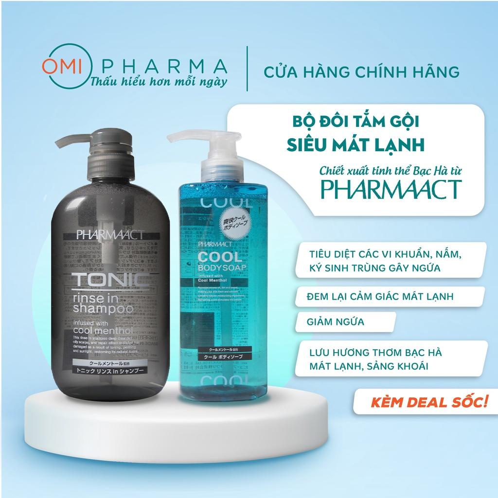 Combo Dầu Gội Xả 2in1 + Sữa Tắm PharmaAct Tonic & PharmaAct Cool Body Soap