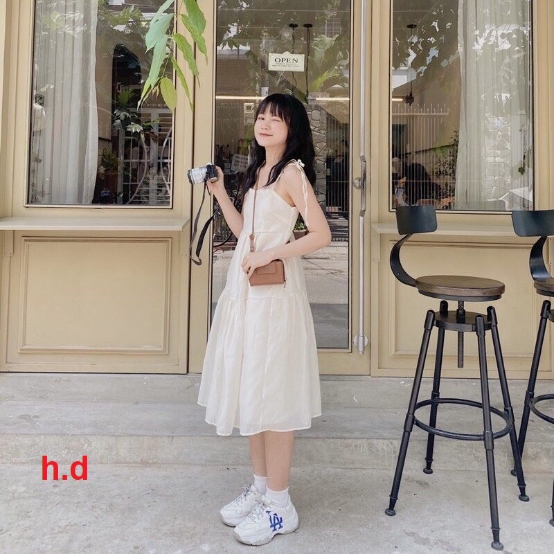 Váy babydoll 2 dây Ulzzang siêu xinh dáng tiểu thư