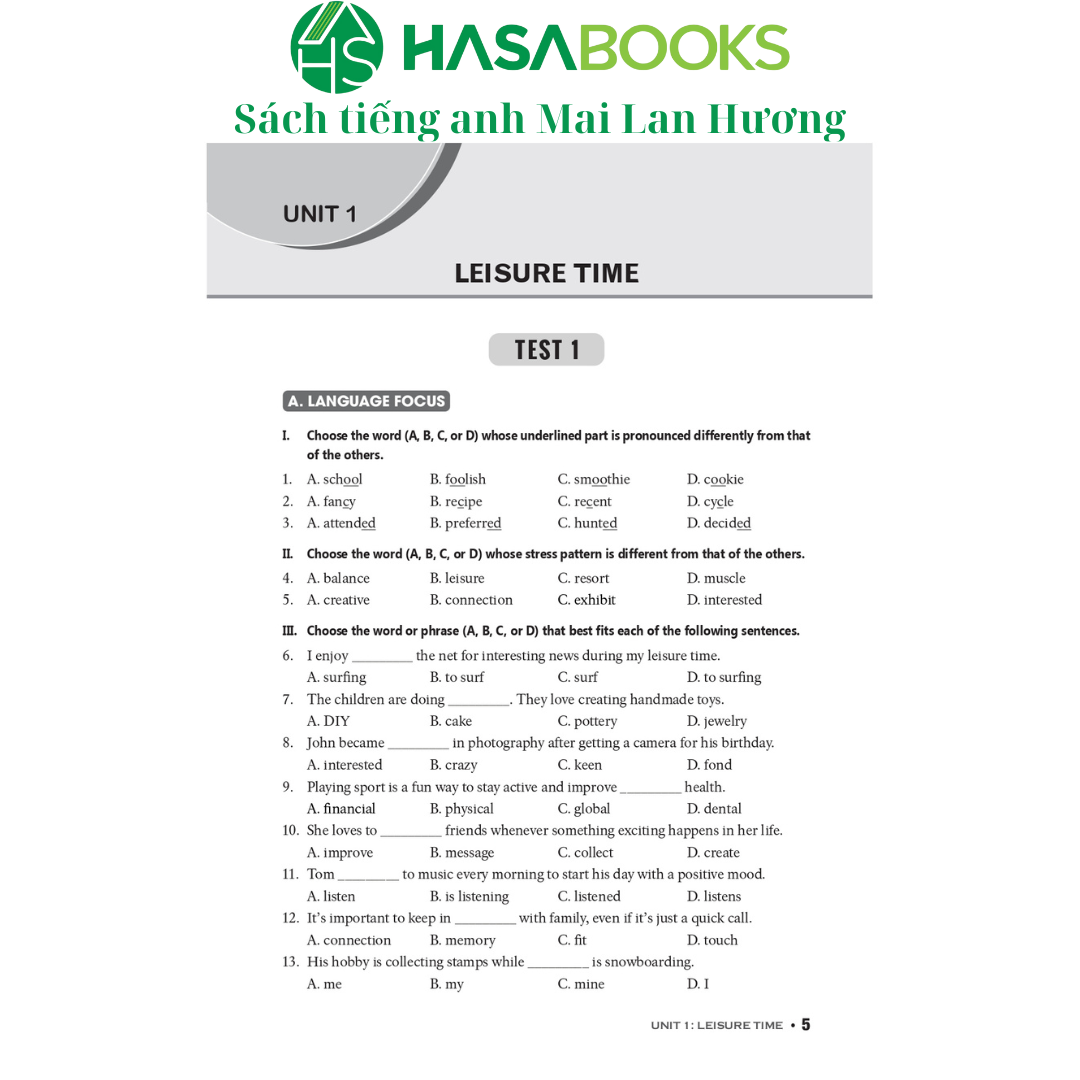 Đề Kiểm Tra Tiếng Anh 8 Global Success - Mai Lan Hương