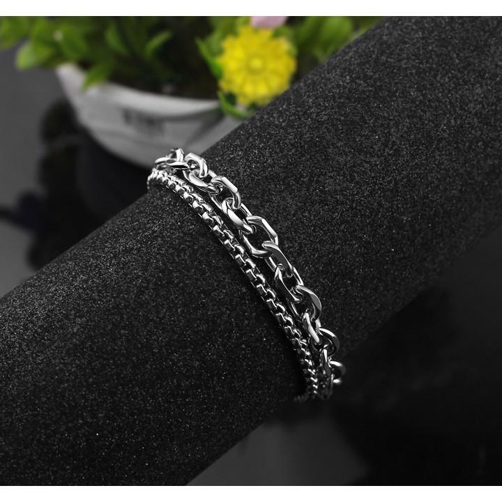 Lắc tay inox 2 tầng sáng, đẹp không đen - chọn size theo yêu cầu