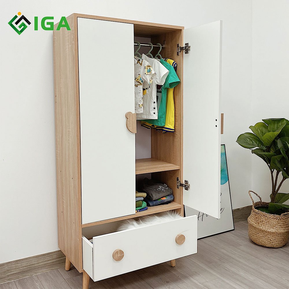 Tủ Quần Áo Trẻ Em Bear Shelf Chính Hãng IGA - GP123