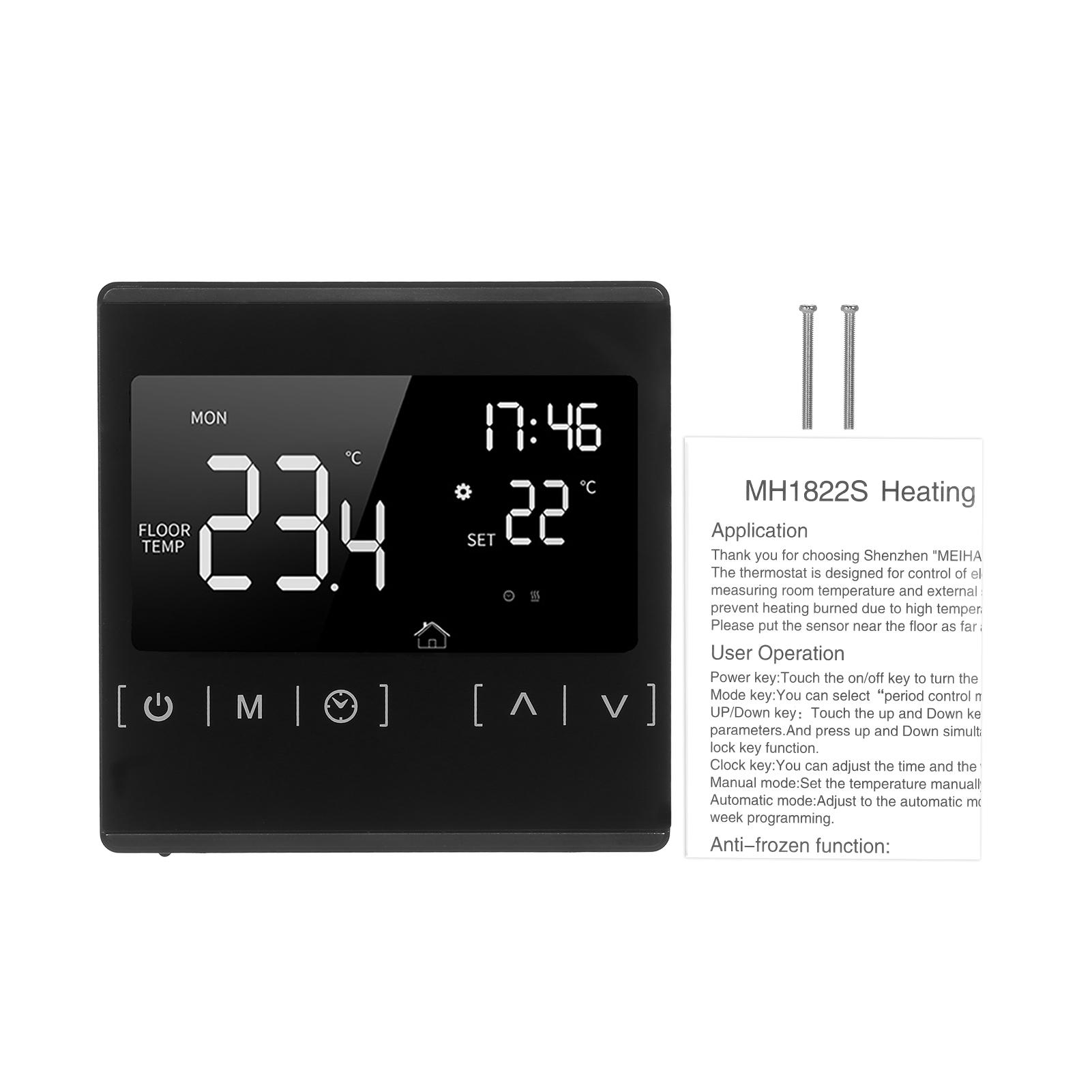 Smart Touchscreen Thermostat for Home Programmable Electric Water Heating System Thermoregulator AC 85-250V Temperature
