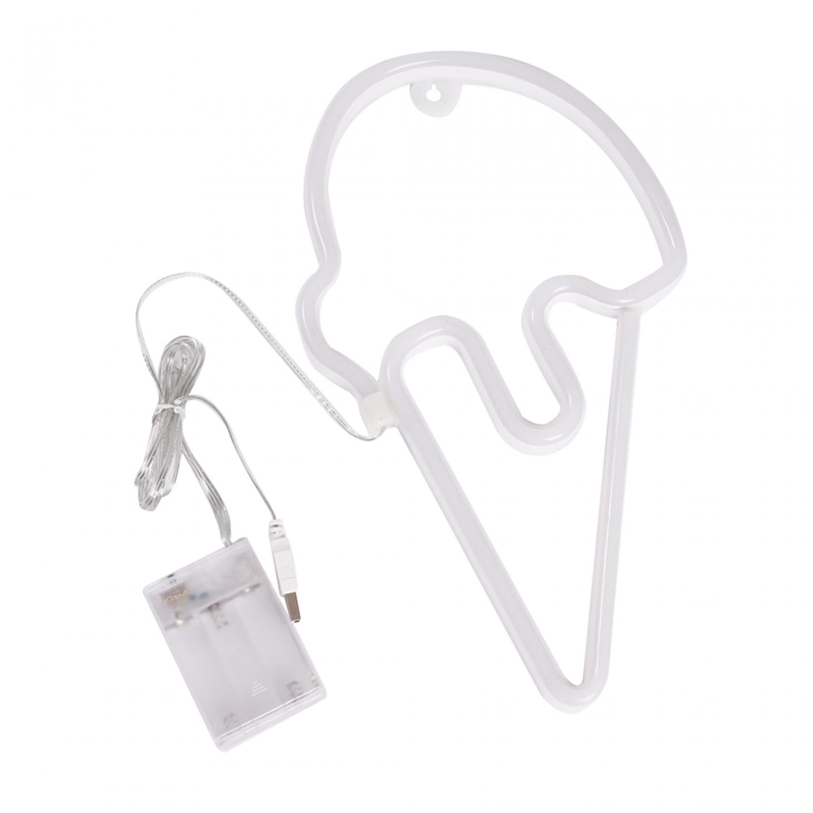 Ice Cream Neon Birthday Gift Portable Home for Halloween Restaurant Festival