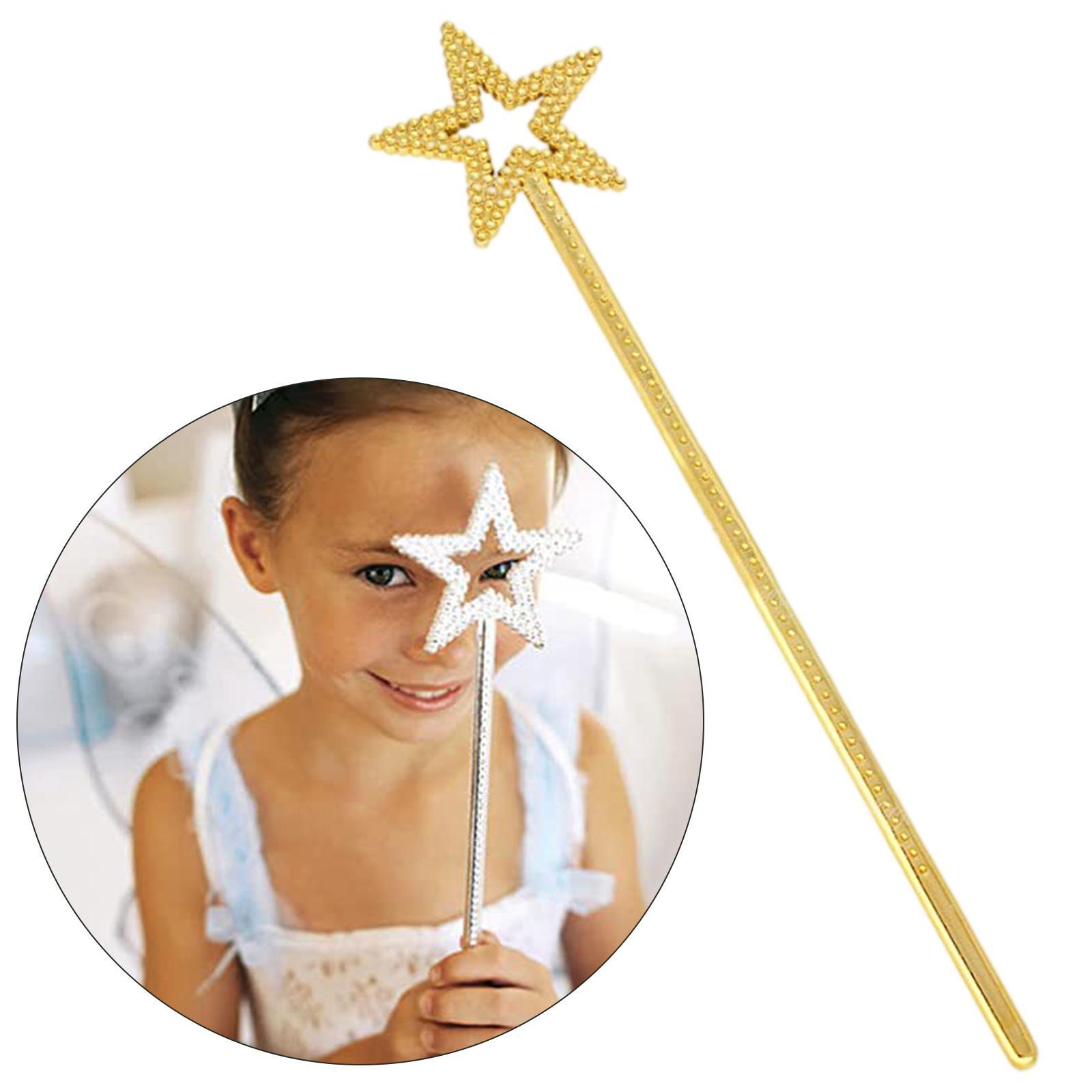 Star Wand Fairy Princess Stick Girls Dress up for Role Play Birthday Halloween
