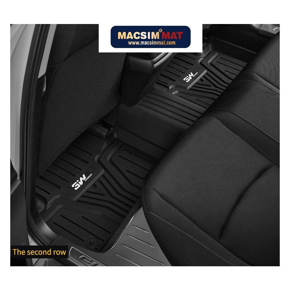 Thảm lót sàn HONDA CRV Nhãn hiệu Macsim 3W chất liệu nhựa TPE đúc khuôn cao cấp - màu đen