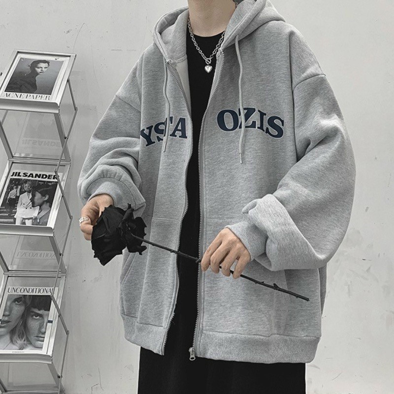 Áo KHOÁC Hoodie OZIS Ulzzang Unisex, Áo khoác dây kéo Chống Rét Cho Nam nữ Cho Cặp Đôi Chất Nỉ Unisex Form rộng Có 3 Màu Ulzzang