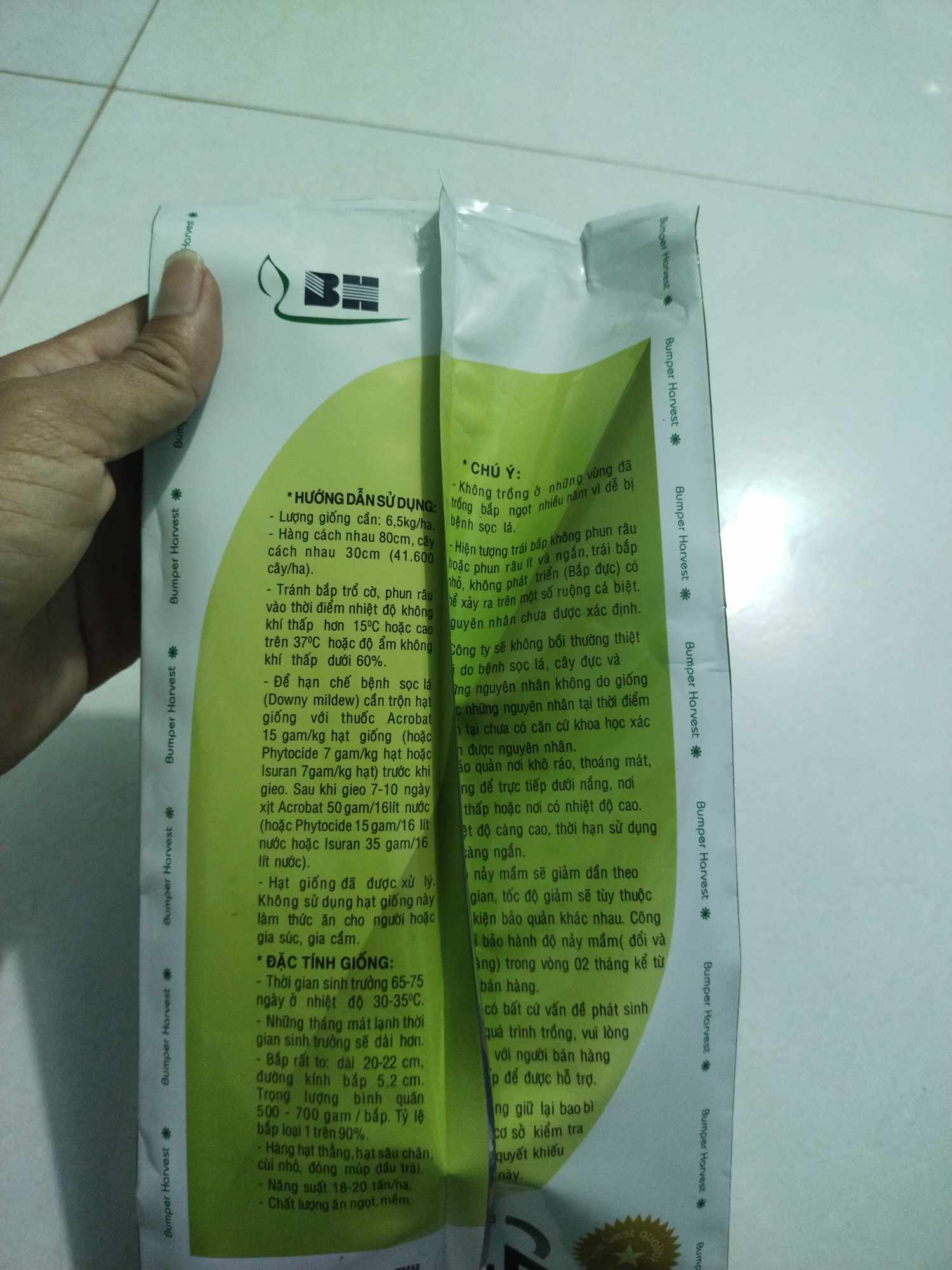 Hạt giống bắp ngọt lai F1 Honey 10 gói 1kg