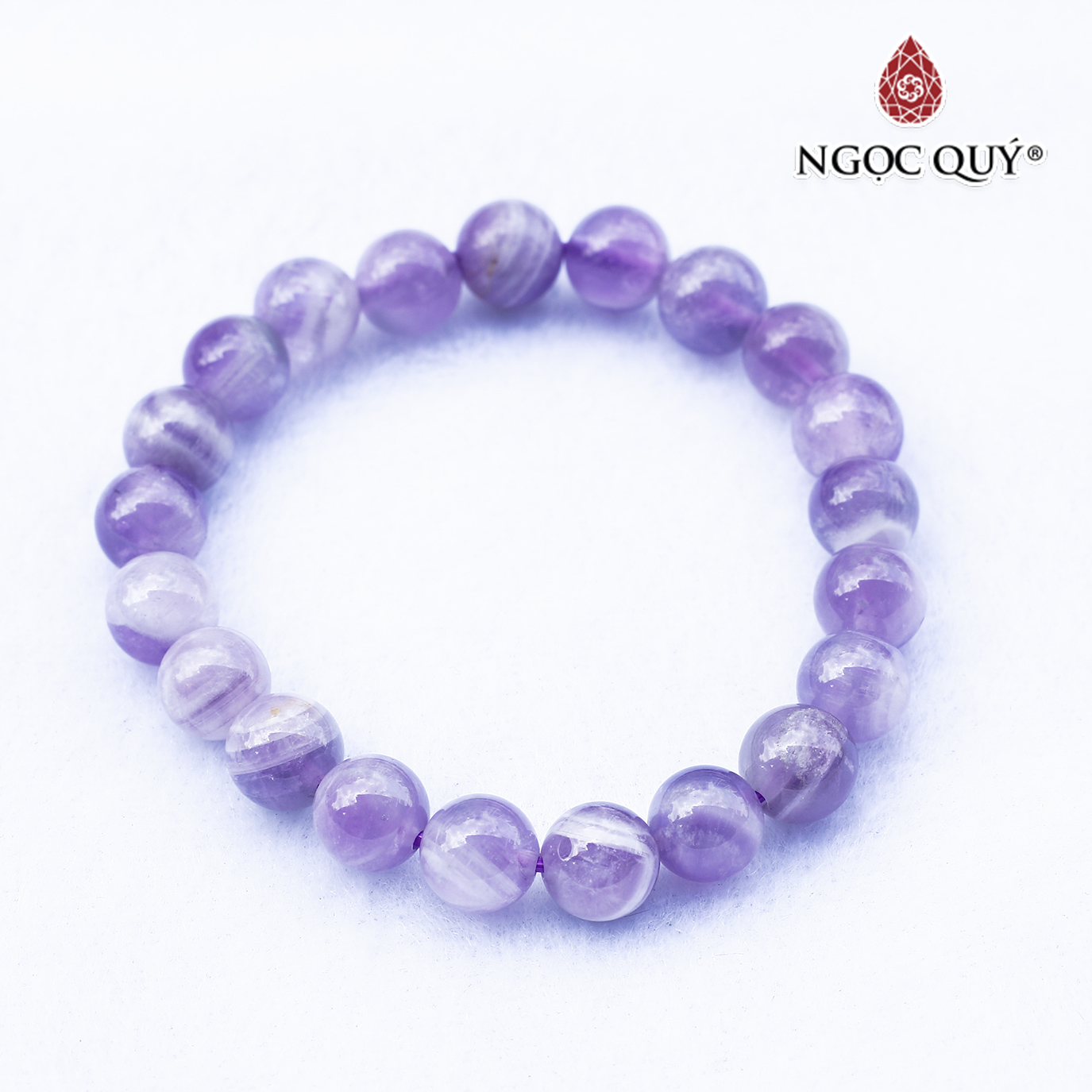 Vòng thạch anh tím ngọc lavender amethyst A mệnh hỏa. thổ - Ngọc Quý Gemstones