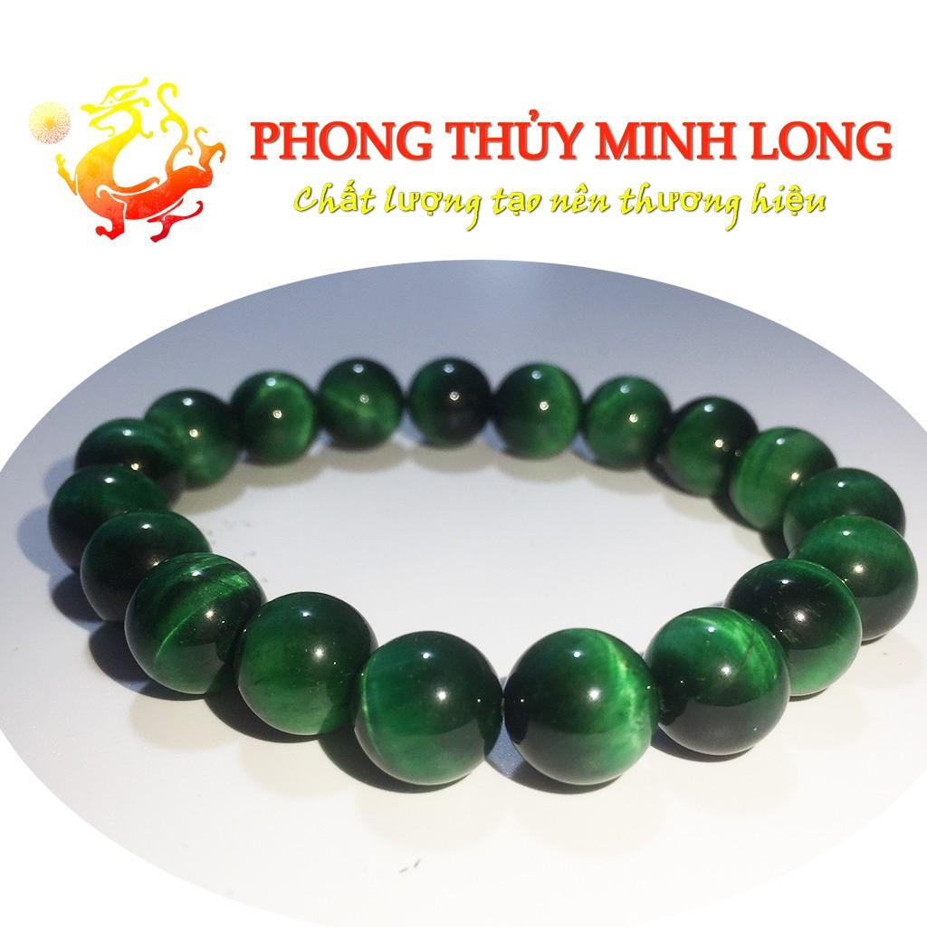 Vòng tay đá mắt hổ xanh lá chất lượng 5a mệnh Mộc và Hỏa