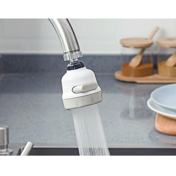 Đầu lọc nước tại vòi xoay 360 độ 3 chế độ bật thông minh màu trắng