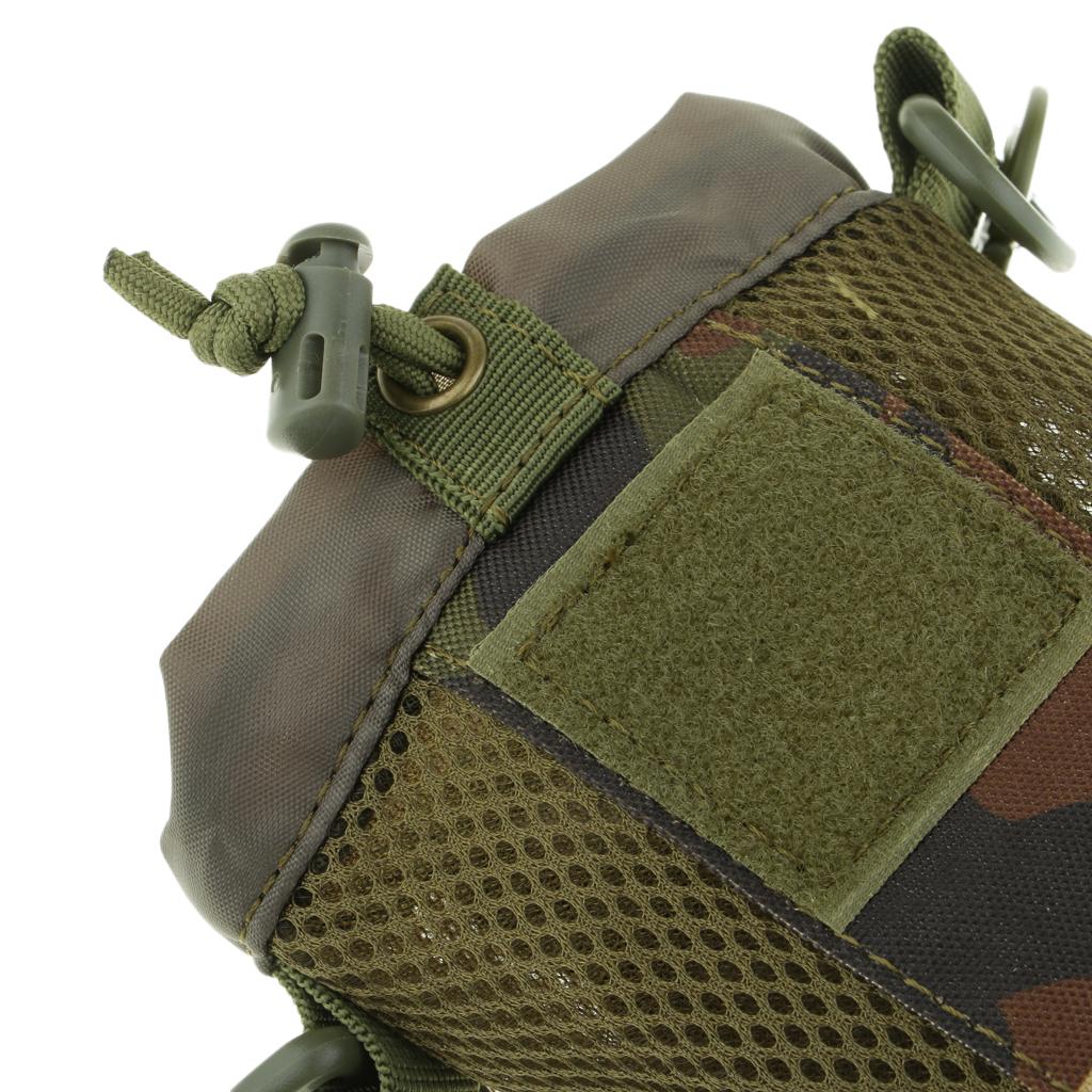 Outdoor Water Bottle Carrier with Shoulder Strap Drinking Pouch Bag Holder Woodland Camo/ ACU/CP/Digital Woodland