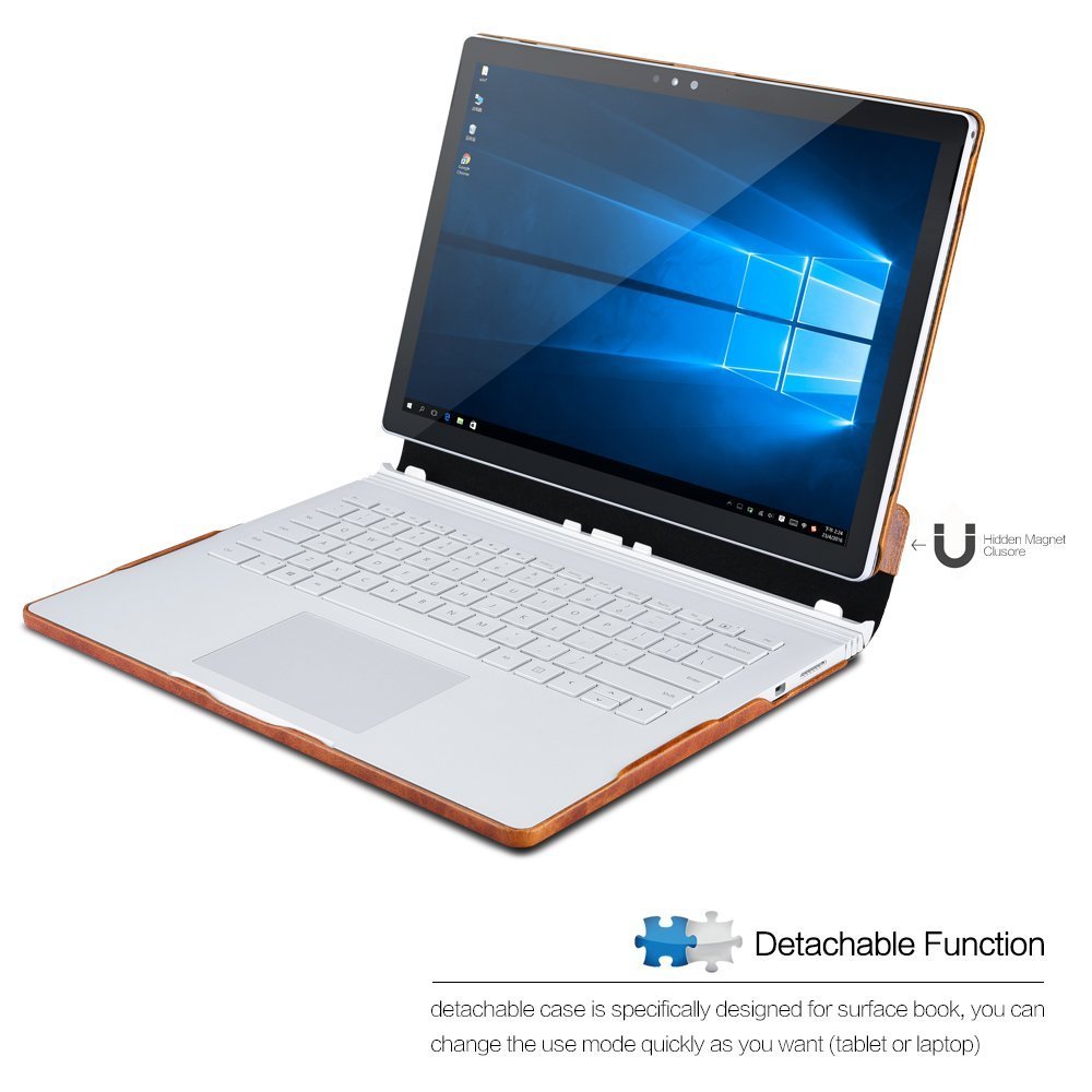 Bao da thật iCarer cho SurfaceBook- Hàng nhập khẩu