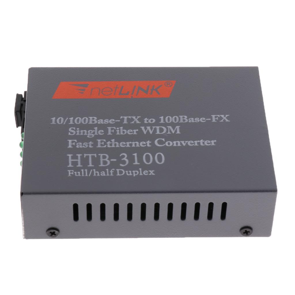 4 Pack Simplex SC Fiber Optic to RJ45 Ethernet Converter