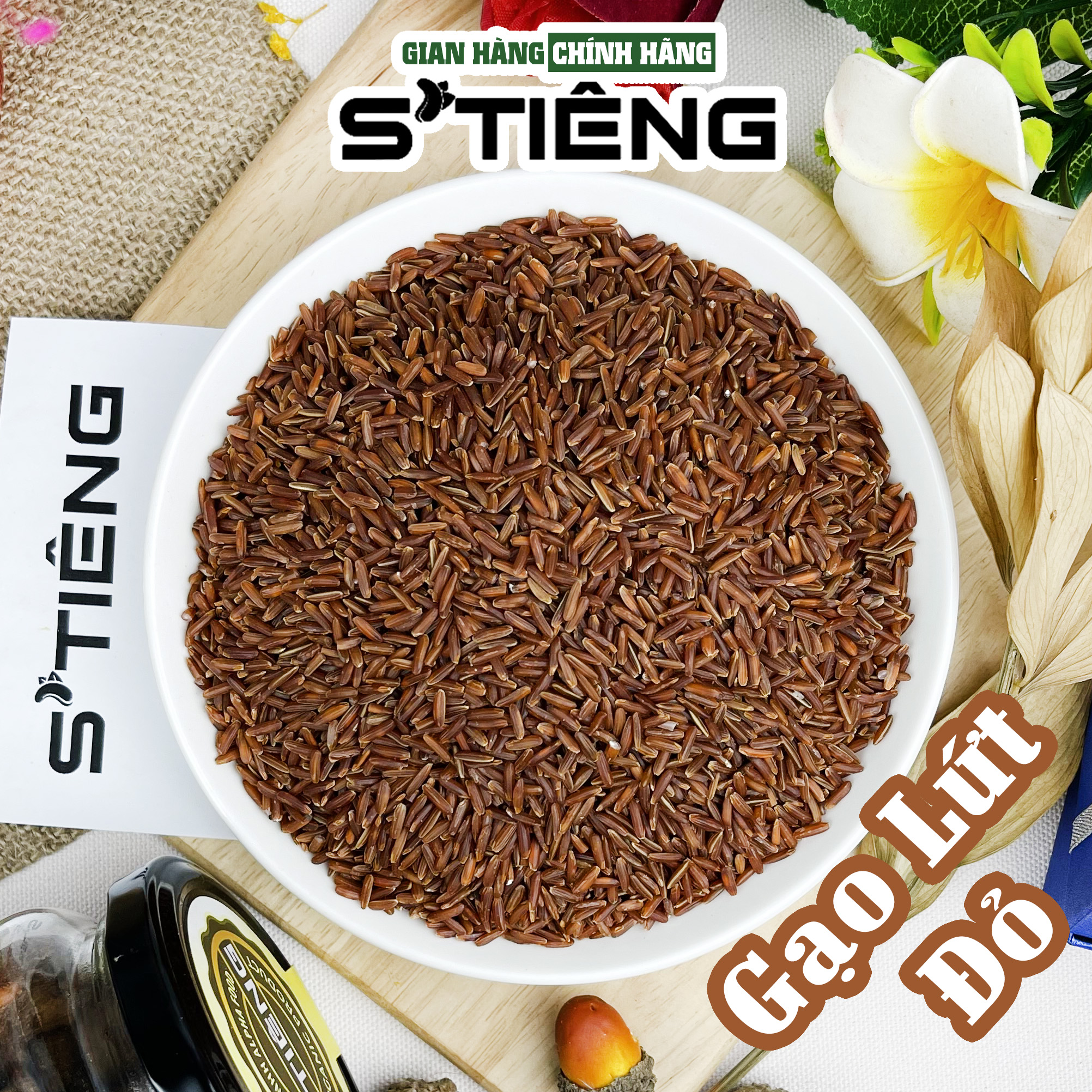 500Gr Gạo Lứt Huyết Rồng Hạt Sống S'TIÊNG Ăn Kiêng Giảm Cân