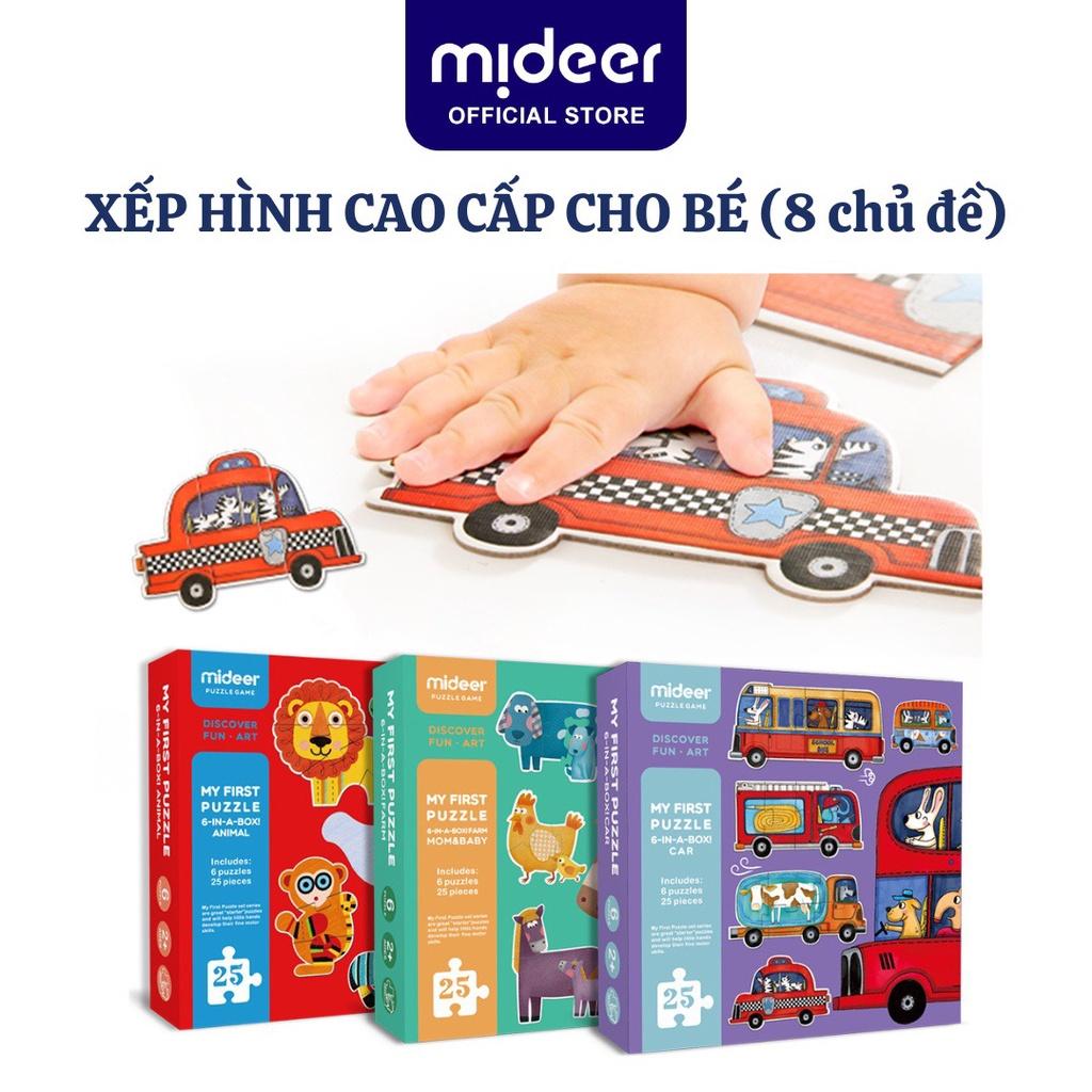 Đồ Chơi Ghép Hình Cho Bé Mideer My First Puzzle, Đồ Chơi xếp hình tư duy Phát Triển Trí Tuệ Cho Bé 2,3,4 Tuổi 8 Chủ Đề