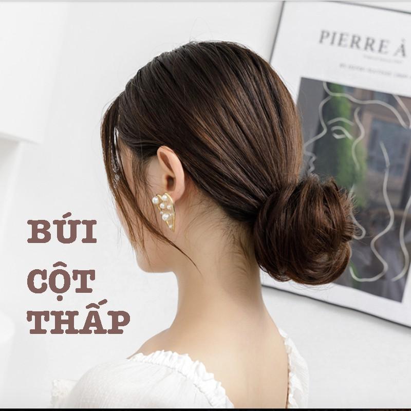 Búi tóc giả cột rối mini trời trang trẻ trung tự nhiên