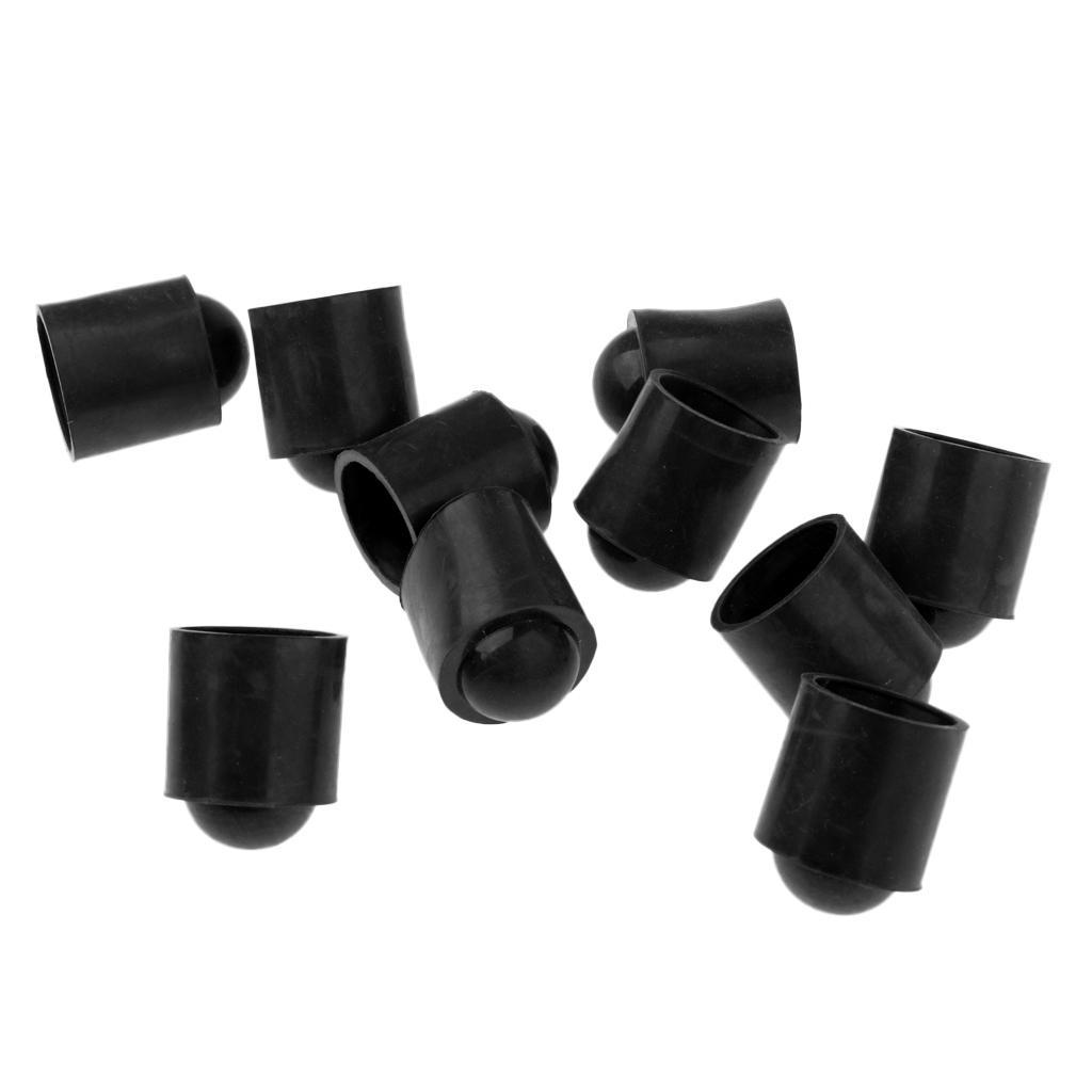 Pack of 10 Pool Cue Tip Protector with Billiard Table Brush Cleaner