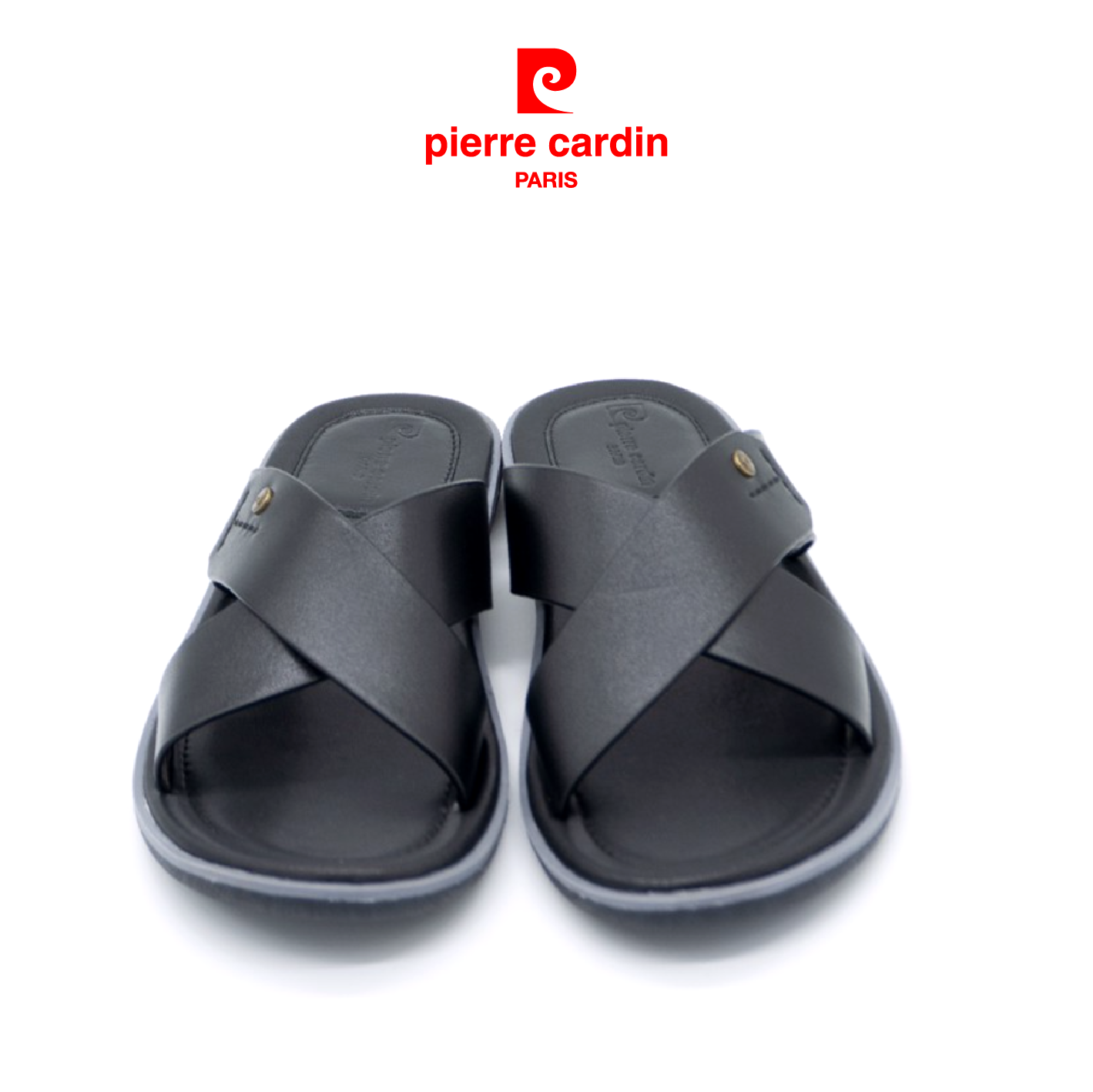 Dép nam quai chéo Pierre Cardin PCMFWLE130BLK