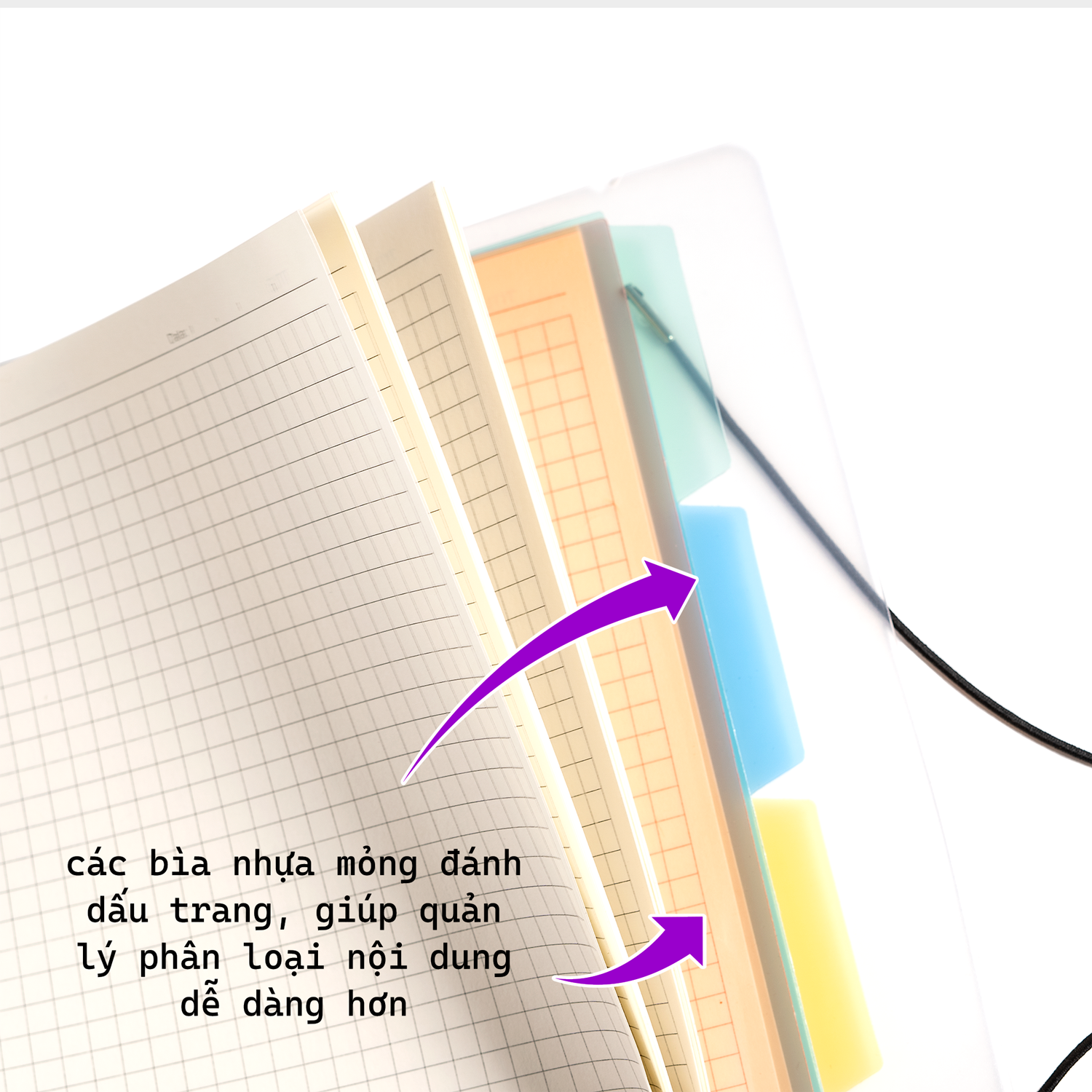 Sổ còng binder 8 chấu Aibasic A5 A4 B5, kèm ruột giấy refill, làm sổ tay planner ,phong cách hàn quốc FUTUREBOOK