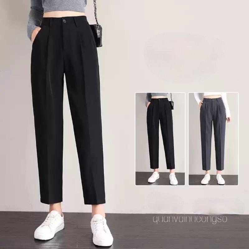 Quần vải baggy công sở dáng đứng fom đẹp