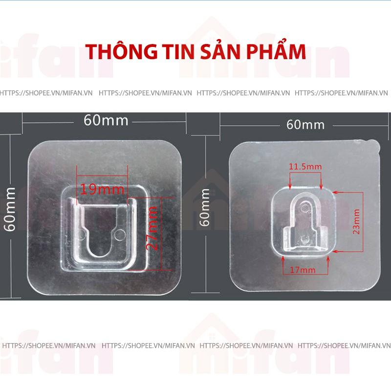 Bộ Miếng Dán Tường KẾT NỐI Móc Cài Đa Năng Treo Kệ, Treo Tranh, Treo Đồ Cao Cấp - Miếng Dán Chữ U - Dính Siêu Chắc