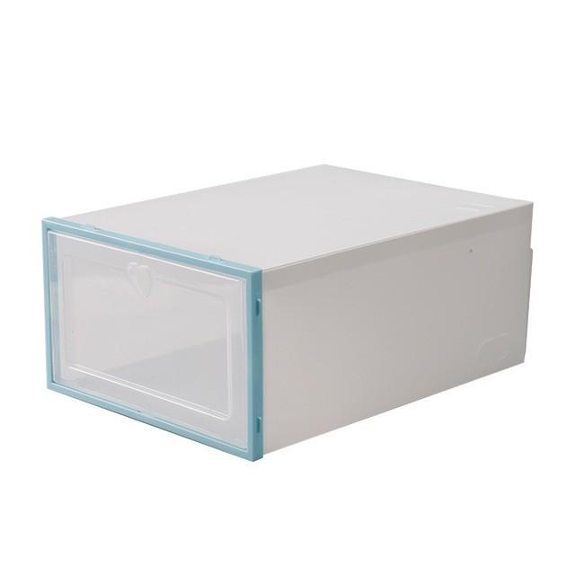 Hộp Đựng Giày, Hộp Đựng Dép Nắp Nhựa Cứng Trong Suốt, Chất Liệu Mica Chống Bám Bụi Size lớn Chịu Lực 6kg