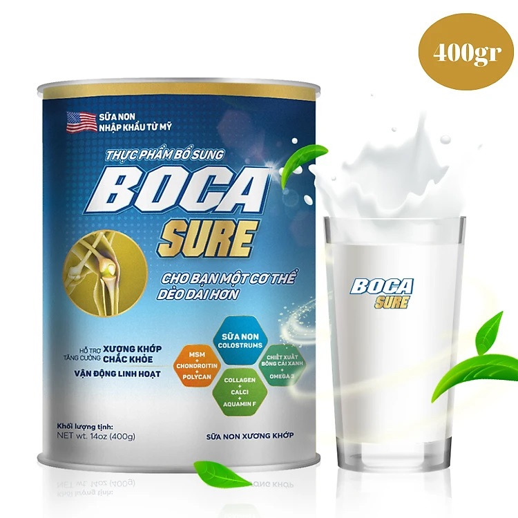Sữa Non Boca Sure Hỗ Trợ Tăng Cường Sức Khỏe Xương Khớp | Hộp 400g