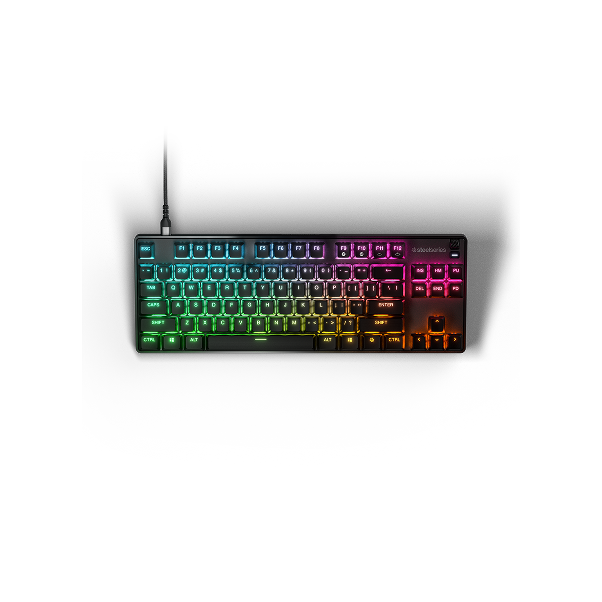 Bàn phím gaming có dây SteelSeries Apex 9 TKL màu đen, Led RGB, 100 triệu clicks, cáp tháo rời, Hàng chính hãng, Bảo hành 12 tháng