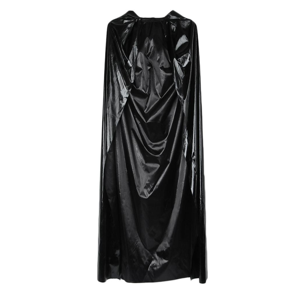 Adults Metallic Hooded Cape Cloak Robe Halloween Gothic Witch Costume