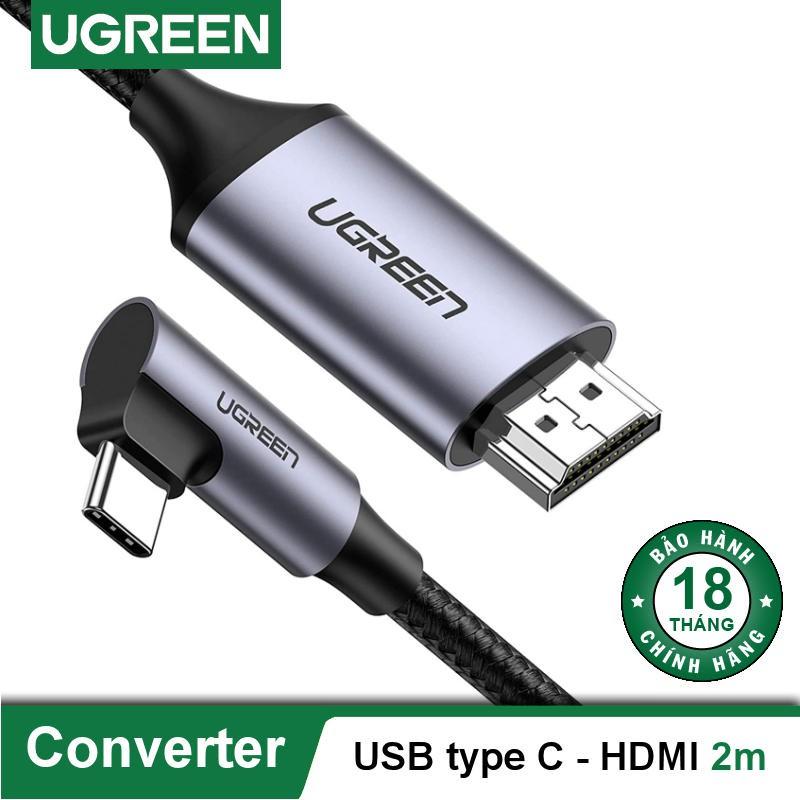 Cáp chuyển USB C sang HDMI dài 1,5-2m cao cấp hỗ trợ 4K 2K UGREEN MM142 50570 MM141 50530 - Hàng Chính Hãng