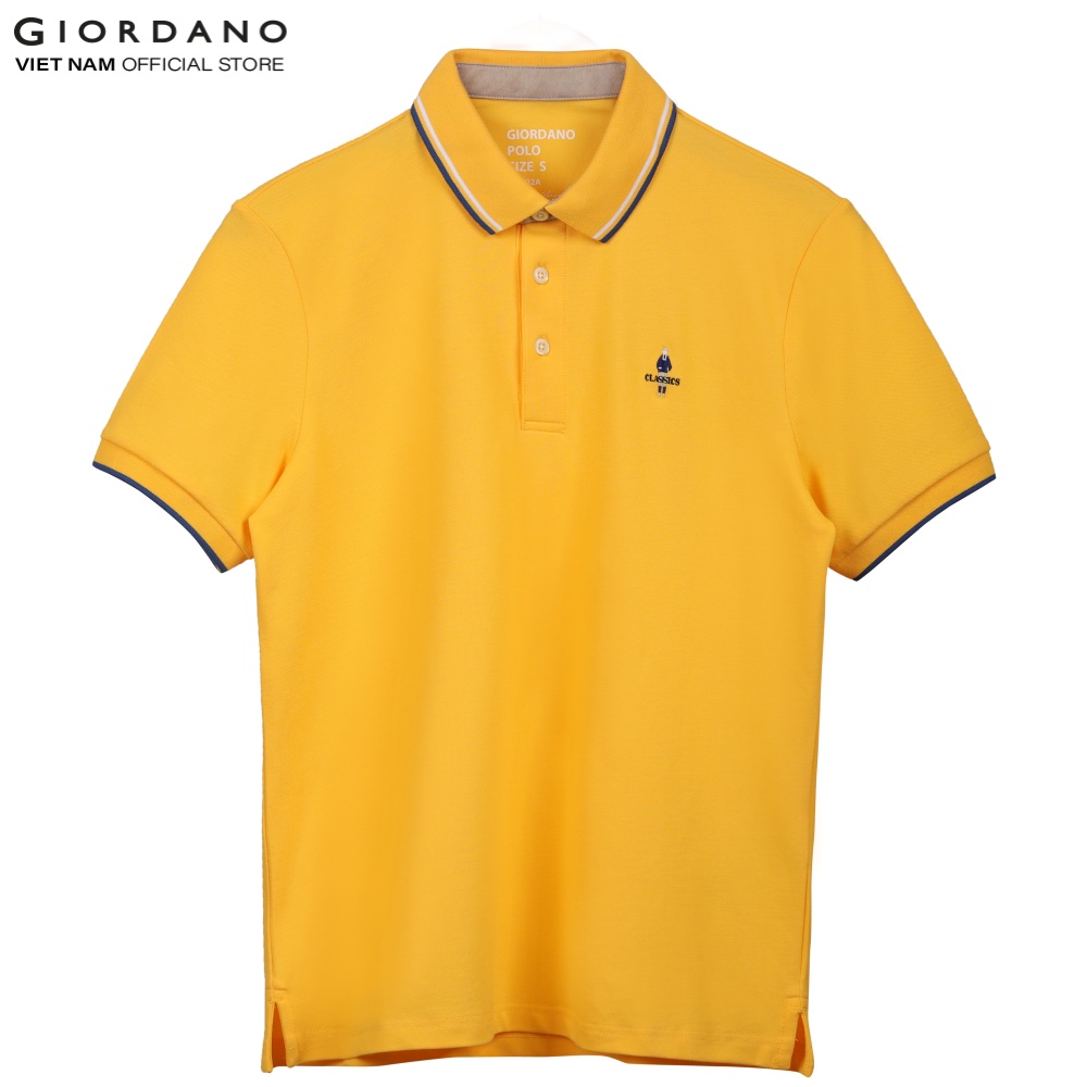Áo Thun Nam Có Cổ Giordano Classic Polo 01011260 - Vàng- 99,L