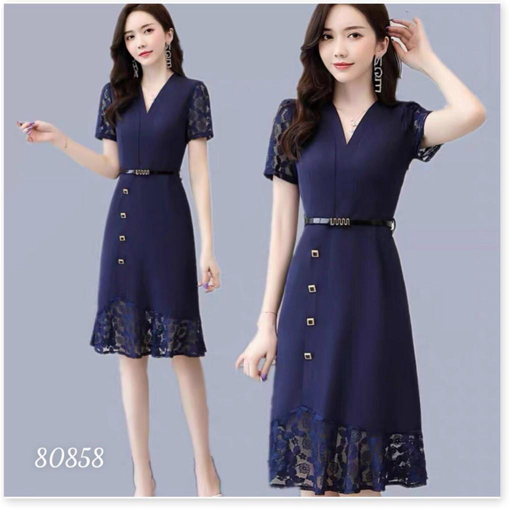 ĐẦM UMI PHỐI REN TAY NGẮN XINH XẮN,CHẤT LIỆU UMI THOÁNG MÁT THỜI TRANG MỚI KME