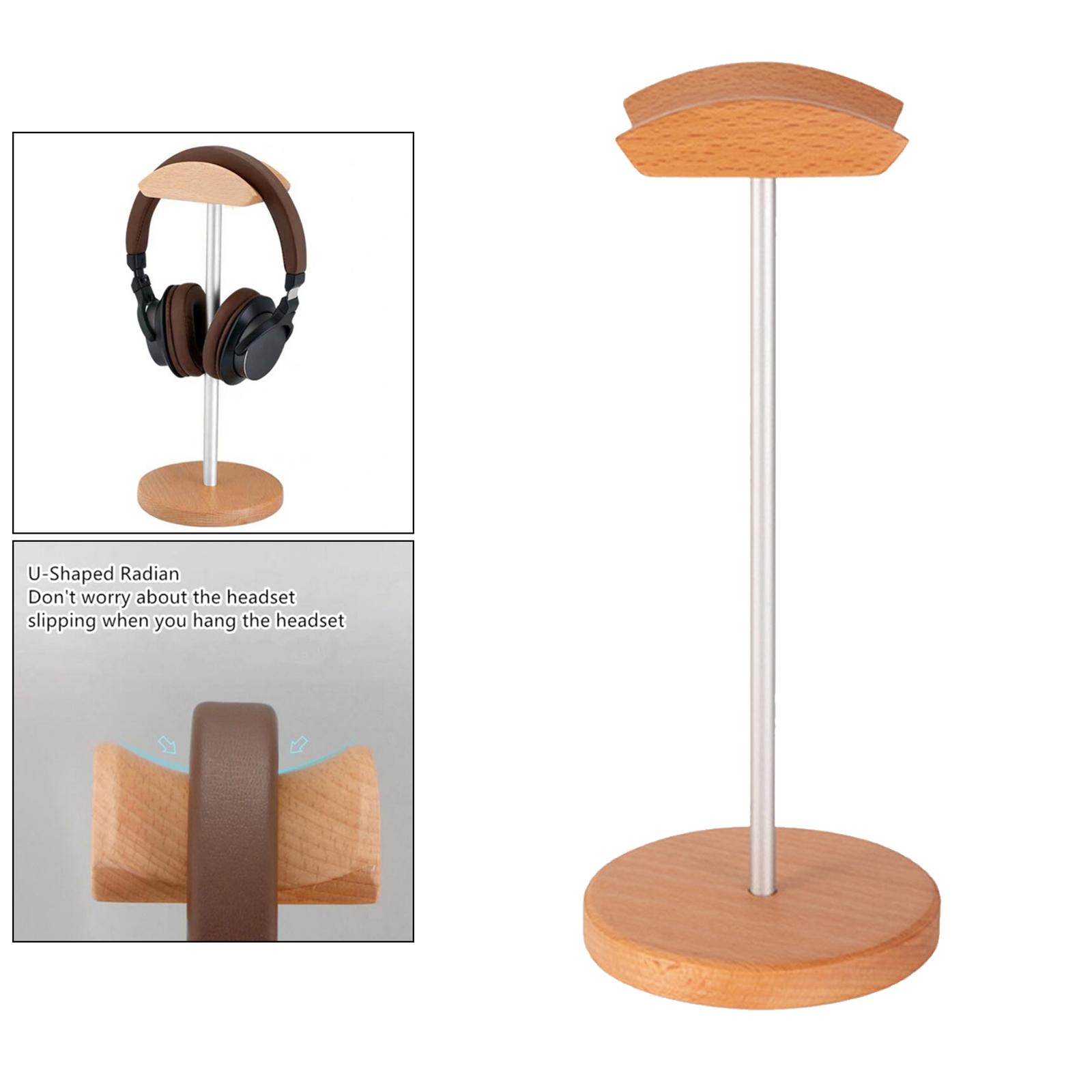 Tabletop Headphone Stand Earphone Stand with Aluminum Supporting Bar Flexible Headrest for All Headphones Size for Desktop Organization Display