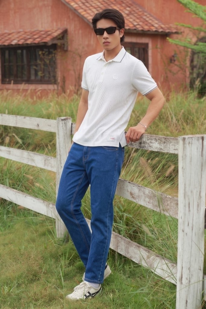 Quần Jean Nam Ninomaxx Form Tapered Xanh Dương RAWCORE DENIM Chất Vải Cứng Dày Độ Bền Cao Co Dãn Nhẹ 2509014