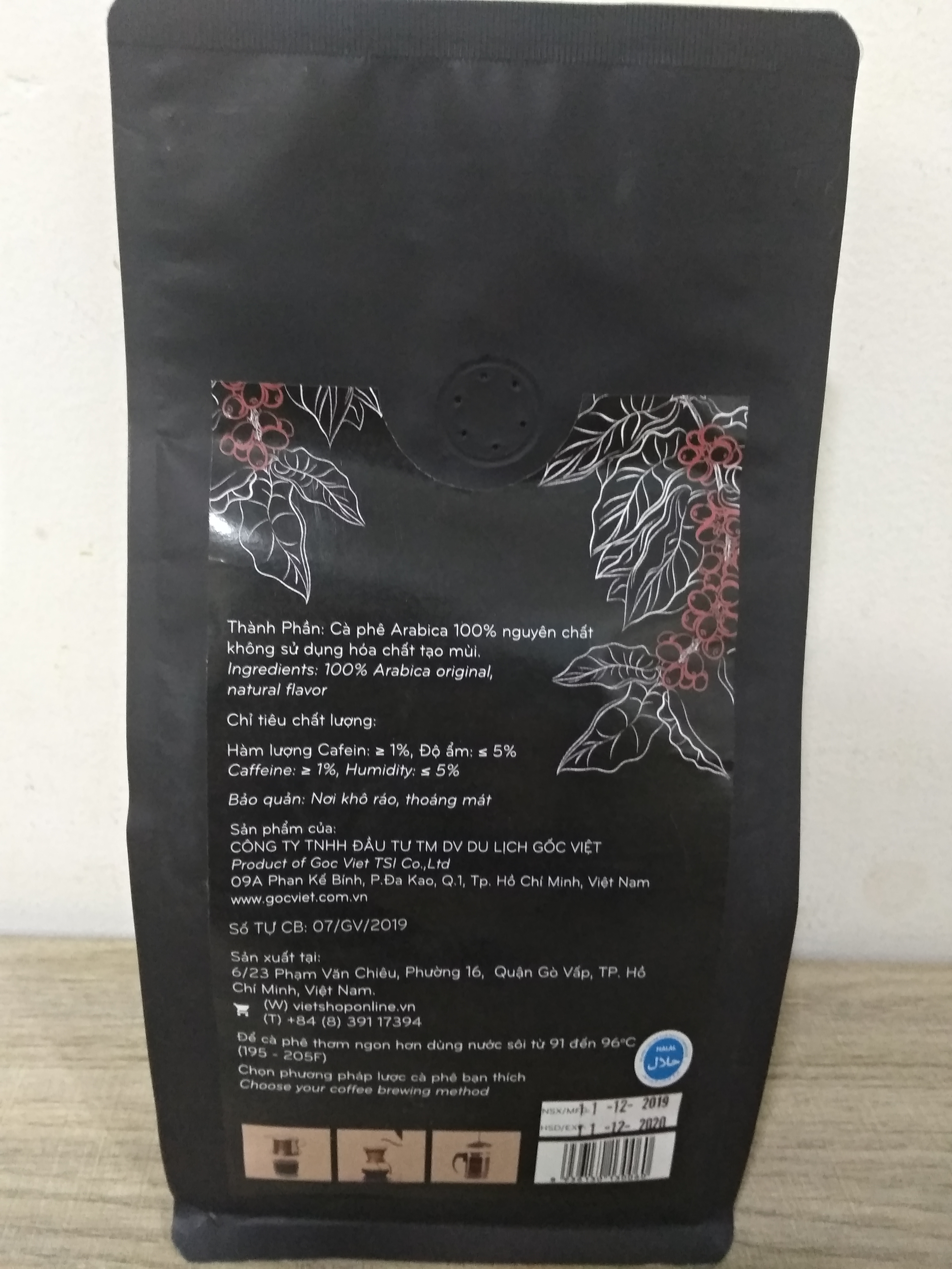 Cà phê Arabica Cầu  Đất Đà Lạt - 500 g