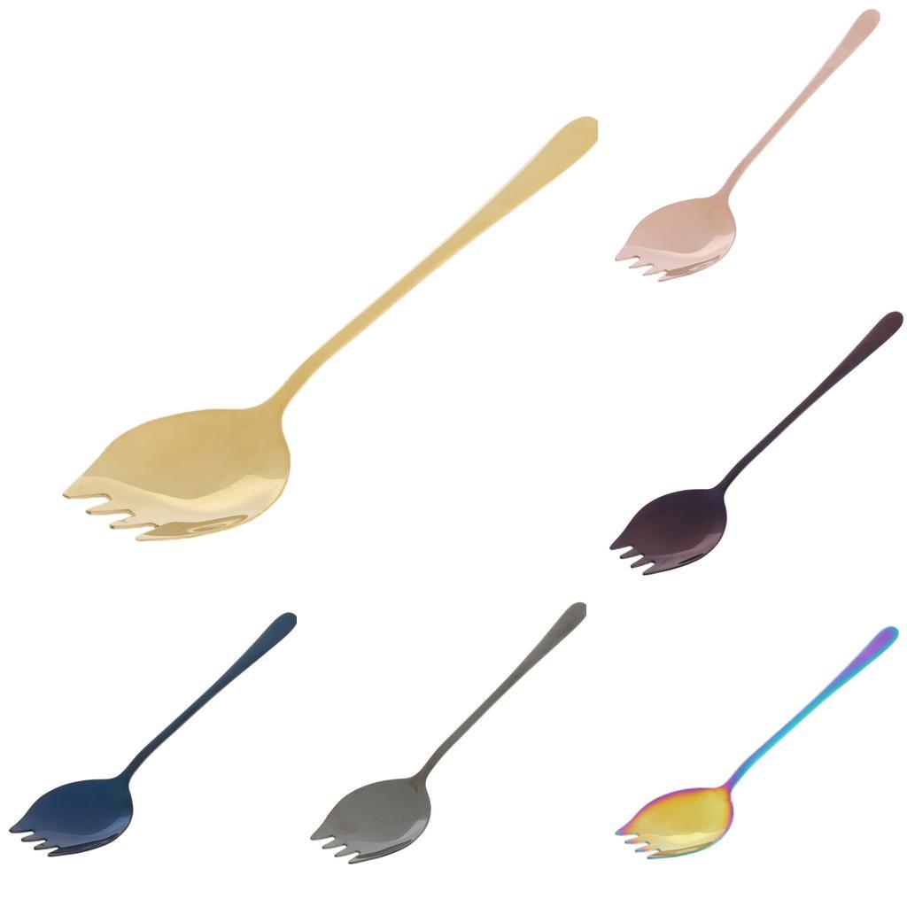 Stainless Steel Sporks Household Use, Camping Backpacking Utensils, Spaghetti Salad Dessert Heavy Duty Flatware