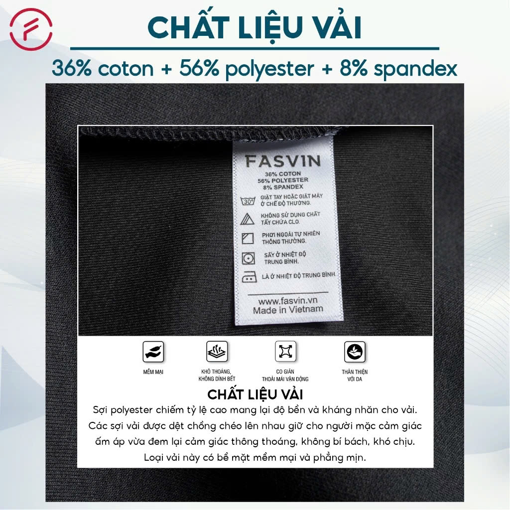 Áo Nỉ Thể Thao Nam Fasvin AC24646.HN Cổ Tàu Chất Vải Thun Cao Cấp Mềm Mại Thoải Mái