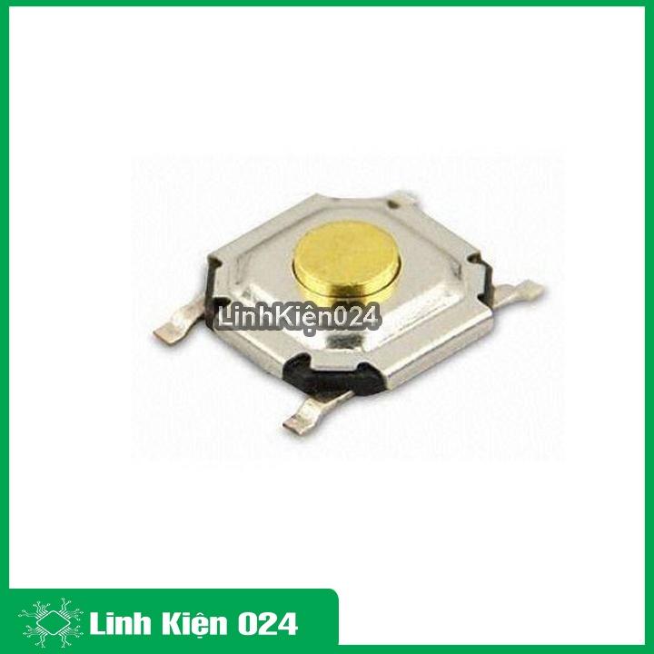 Nút nhấn 4 chân SMD 4x4x1.5 đầu đồng chống nước